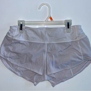 White Lululemon Run Speed Up Low-Rise Lined Shorts